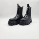 Prada Brushed Leather Chelsea Boots